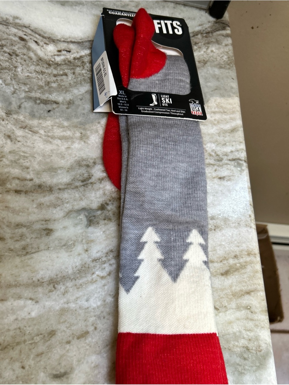 Merino Wool Lightweight Over The Calf Ski Socks FITS Sock Co Cushion XL or SMALL